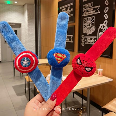 3 st Plush Cartoon Circles Spider-Man Armband för Pojkar och Flickor