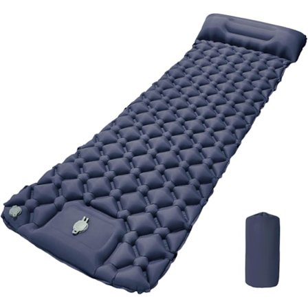 190x60 cm Ultralight puhallettava ilmapatja retkeilyyn/voidaan yhdistää ilmapatja, 40D nylon - Vedenpitävä sisäänrakennetulla pumpulla