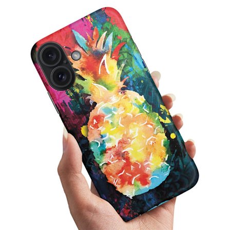 iPhone 16 - Skal/Mobilskal Regnbåg Ananas
