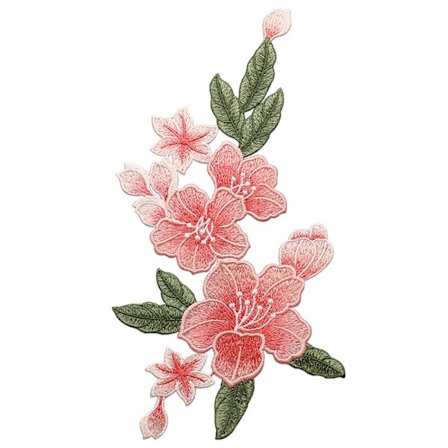 Sy på Lilja Blommiga Lappar, Broderade Blommiga Applikationer för DIY