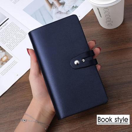 Kreditkortholder med stor kapacitet visitkortetui BLÅ Blue