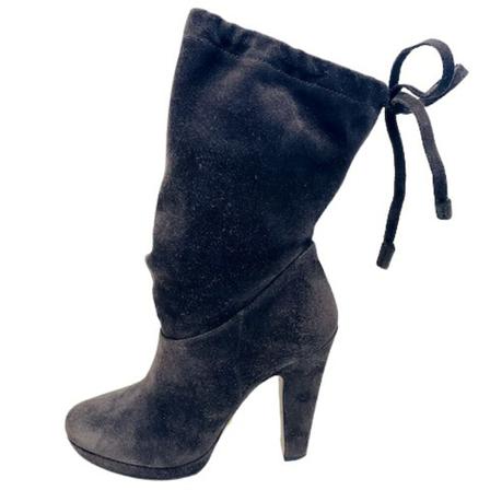 Prada Vintage, Pre-owned Boots Bruin, Dames, Maat:36 EU,suede