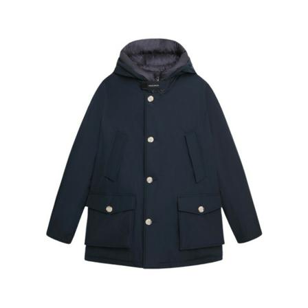 Woolrich Blue Long Väst blå, Dam Dunjackor, Dam, Storlek: XL