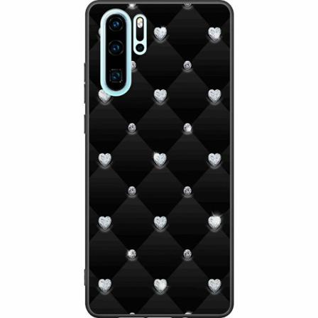 Huawei P30 Pro Svart Skal Diamant Hjärta