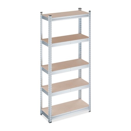 Kraftig hyllenhet med 5 våningar, 150x70x30 cm