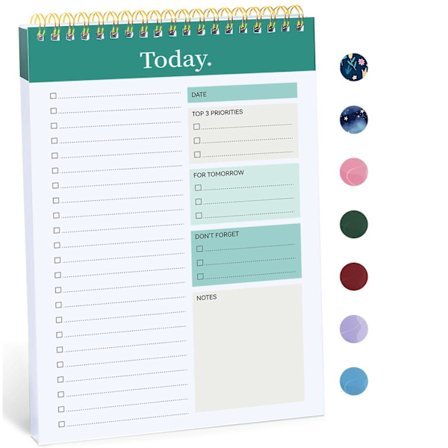 To Do Liste Blok - To Do Liste Notesbog til Arbejde med 52 Ark, Udateret Daglig Planlægger, Notesblok Egnet til Kontor Hjem Skole -GSLA