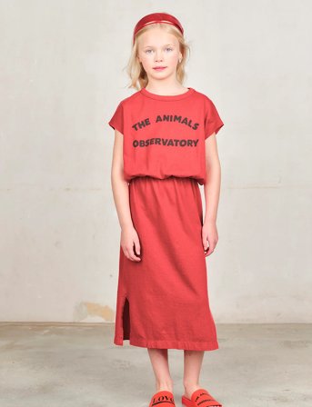 THE ANIMALS OBSERVATORY Orca Kid Midi Dress Red - Red - 3 Y