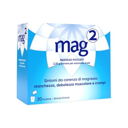 Mag2 Magnesio Pidolato per Stanchezza e Debolezza Muscolare 20