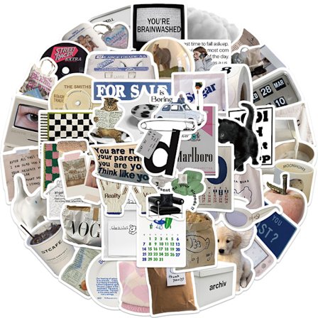 Pakkaa 57 esteettistä graffitia vedenpitäviin tarroihin kannettavien vesipullojen päiväkirjaan