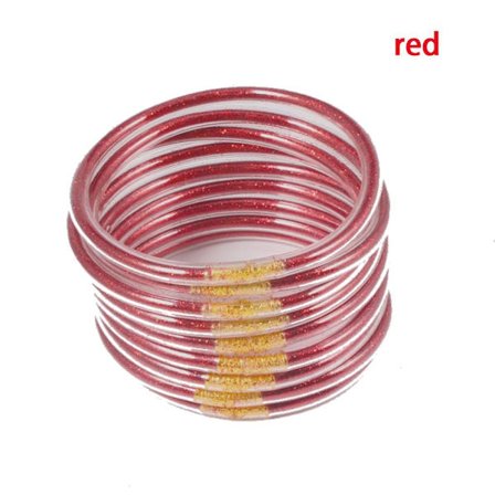 9st/ set Armband Set Silikonarmband RÖD RÖD red