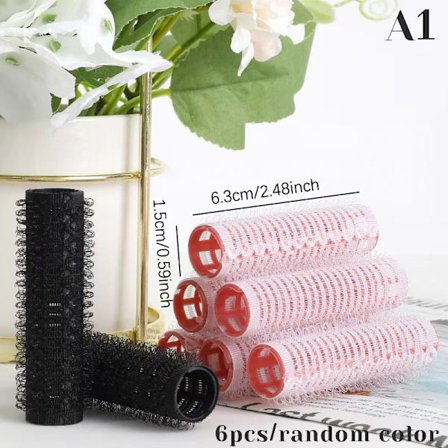 6st Self Grip Hair Rollers Cling Hair Curlers Rollers Hairdres