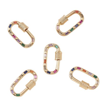 5 stk Oval Screw Charms Lås Karabinhage Charms Lås Låsning