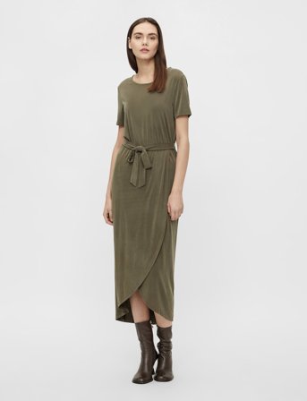Object Objannie Nadia S/S Dress - Khaki green - M