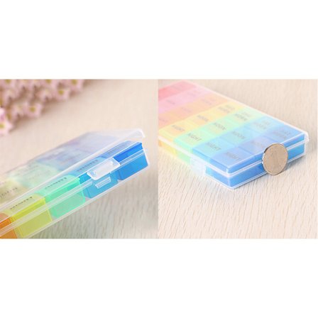 7-dages ugentlige tablet-pille-medicinæske-opbevaringsorganer C