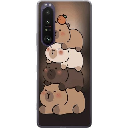 Kompatibelt Mobilskal till Sony Sony Xperia 1 III Capybara Kawaii Gullig Djur Figur