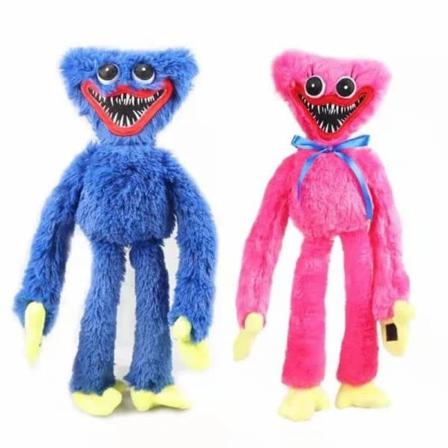 2-pack Huggy Wuggy Plysch Docka Figur Fylld Blå Och Rosa