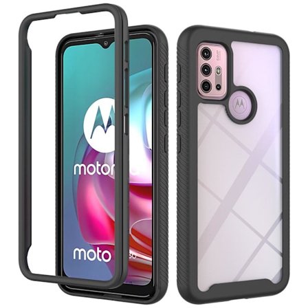 SKALO Moto G20/G30 Shockproof Clear Hybrid Skal - Svart