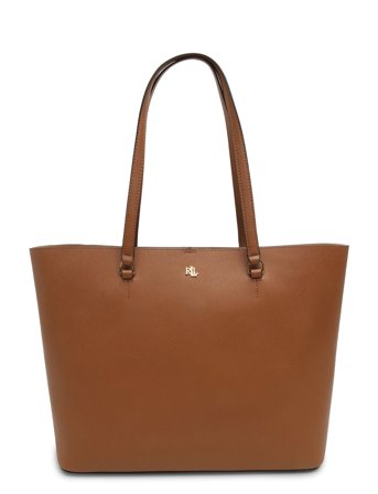 Lauren Ralph Lauren | Crosshatch Leather Large Karly Tote | ONE SIZE