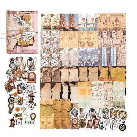 100 kpl Scrapbooking-tarra Vintage Butterfly Scrapbooking Paper Koristeellinen Scrapbooking Tarvikkeet Na