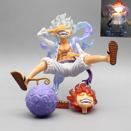 One Piece Luffy Gear 5 Anime Figur Sun God Nika 17cm PVC Action Figur Statue Samleobjekt Model Dukke Legetøj til Børn Gave C Db