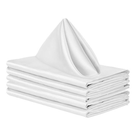 Sett med 6 stoffservietter, 43*43 cm, vaskbare servietter for restauranter, bryllup og høytider, gjenbrukbare servietter