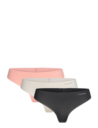 Calvin Klein Thong 3Pk - Black - XS