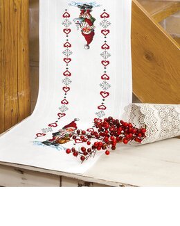 Löpare Julälva på vitt - Duftin