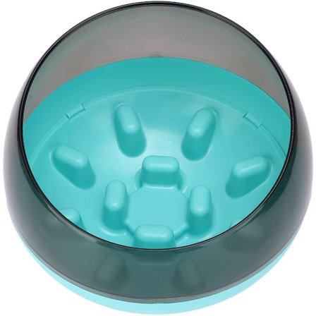 Slow Food Skål - Helposti puhdistettava lemmikin ruokakuppi söpöllä ulkonäöllä, Slow Food -muotoilu (sininen)