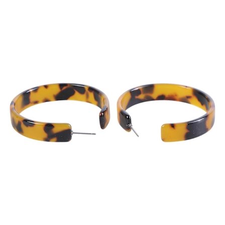Trendy C-formede Øredobber 1 Par Koreansk Retro Leopard Hoop Øredobber Smykker Gave til Venner Kjærester Par