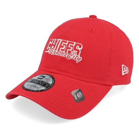 New Era - Rojo unconstructed Gorra - Kansas City Chiefs NFL Script 9TWENTY Red Dad Cap @ Hatstore