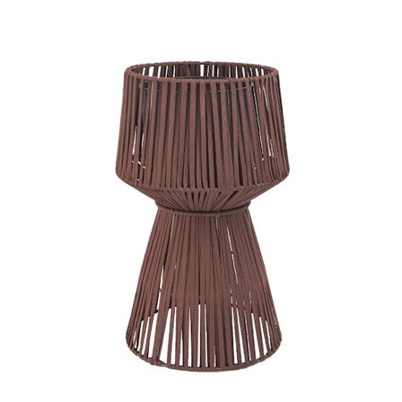 Köysiruukku, metallirunko, 32x32x55 cm, ruskea