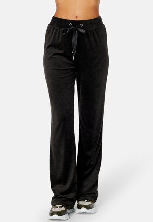 BUBBLEROOM Willow soft velour trousers Black Klær