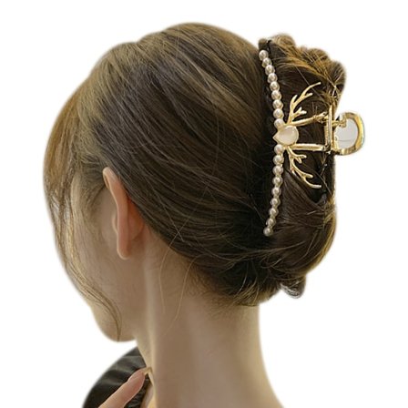 Guld metall hårklämmor för kvinnor