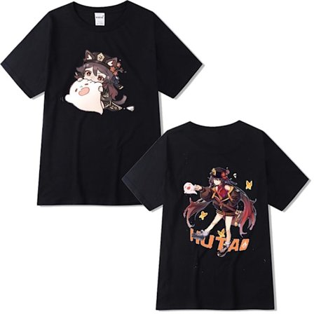 Genshin Impact Walnut T-shirt Par T-shirt svart