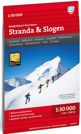 Calazo Høyfjellskart Sunnmøre: Stranda & Slogan 1:30 000