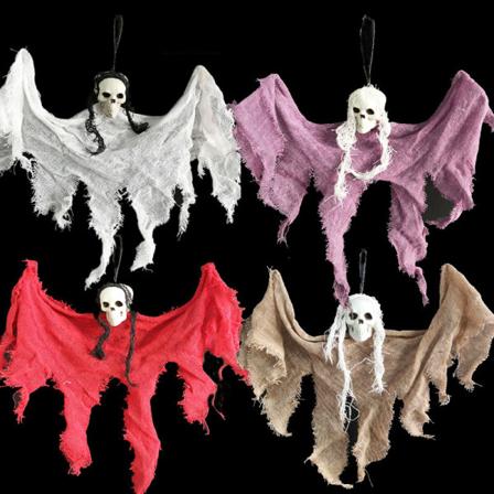 Hängande Skalle Spöke Skräck Halloween Party Hus Dekorativ Rekvisita grey