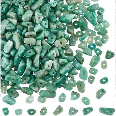 1 Laatikko Noin 400kpl Jäljitelmä Jalokivihelmiä Vihreitä Muovihelmiä Irtotavarana Epäsäännöllisiä Akryyli Pieniä Siru Irto Välihelmiä Korujen 