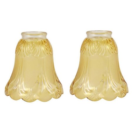 2 st Takfläkt Ljuskrona Frostat och Klart Glas Lampskärm Ersättning