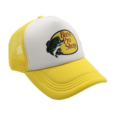 Bass Pro Shop Udendørskasket Truckerkasket med Mesh - Herre og Dame One Size Fits All Snapback-lukning - Perfekt til Jagt & Fiskeri - Perfekt Gul