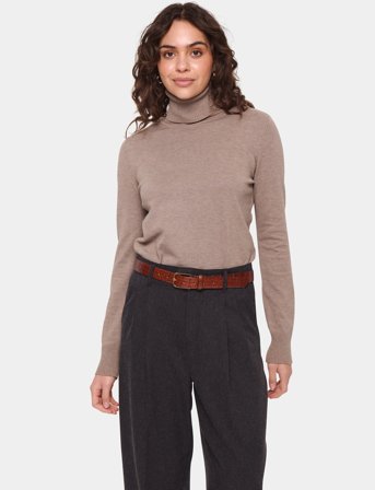 Saint Tropez J2046, Milasz Rollneck Pullover - Brown - M