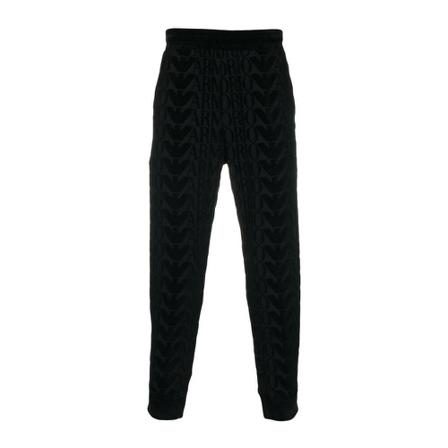 Emporio Armani, Tapered Trousers Czarny, Mężczyzna, Rozmiar: S