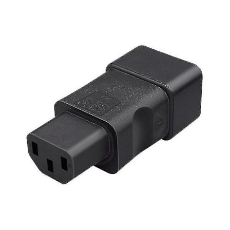 C20 til C13 Kontaktstrømkontakt Hunn til Hane Konverter 10A 250V Svart