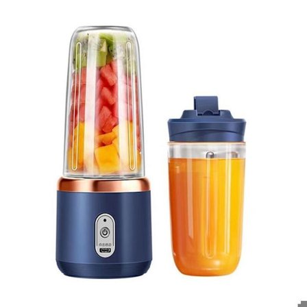 Bærbar USB Blender, Mini Smoothie Mixer, 2 x 400ml BPA-frie flasker