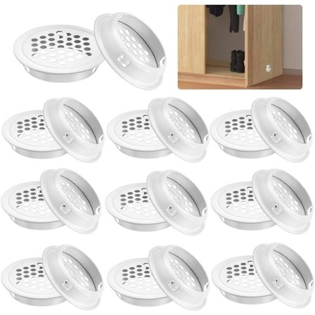 20 stk. - ventilasjonsgitter - 35 mm - runde ventilasjonsgitter