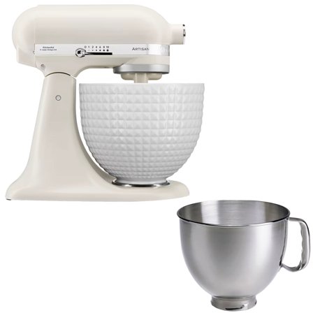 Kitchenaid Artisan KSM156CXEPL Røremaskine 4,7 liter, white on white + Rustfri skål - Porcelain white | KitchenOne