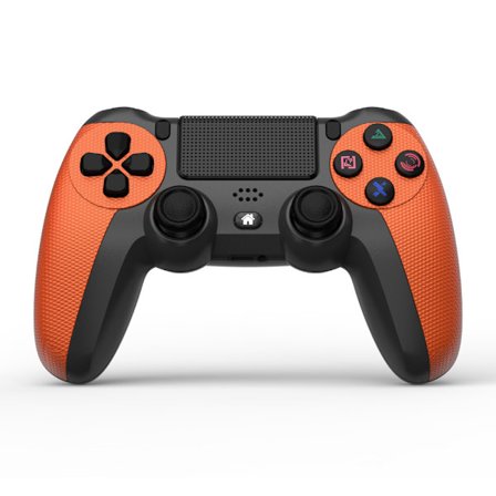 Oranssi NK langaton ohjain PS4 / PS3 / PC / Mobiili - Langaton ohjain Dualshockilla, 6-akselisella liiketunnistuksella, LED-valolla, kosketuslevyllä, 