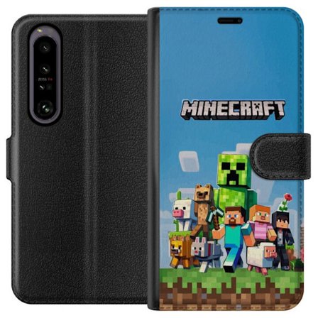 Kompatibelt Plånboksfodral till Sony Xperia 1 IV Pixelvärld med djur