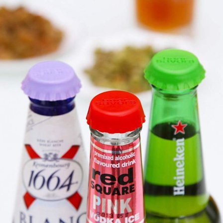 12 st silikonkronkapslar Färgglada ölflaskor Silikonproppar 6 färger ölglasflaskkapslar