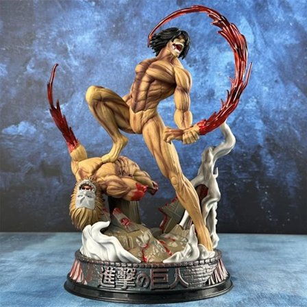 Attack On Titan The Armored Titan Eren Jager Anime Action Figure Modell PVC Statue Dukke Ornament Leker Gave 29CM