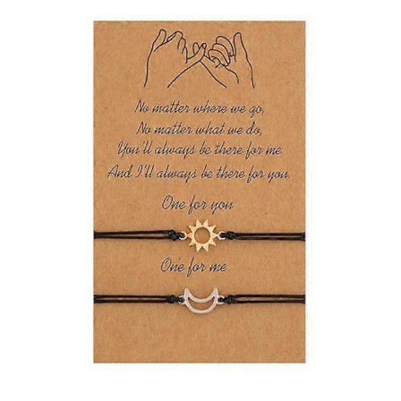 Pararmbånd Sol og Måne Armbånd Kjærlighetsgave Dame Herre Kjæreste Kjæreste Beste Venn